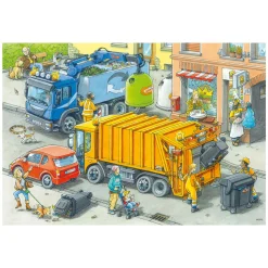 Ravensburger Legpuzzel Vuilniswagen en Sleepwagen, 2x24st. New