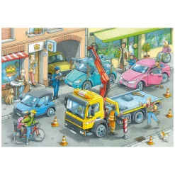 Ravensburger Legpuzzel Vuilniswagen en Sleepwagen, 2x24st. New