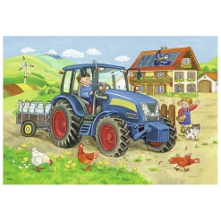 Ravensburger Op de Bouwplaats en Boerderij Puzzel, 2x12st. Online