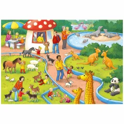 Ravensburger Puzzel Een dag in de Dierentuin, 2x24st. Online