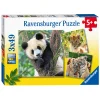 Puzzel Panda, Tijger en Leeuw, 3x49st.-Ravensburger Outlet
