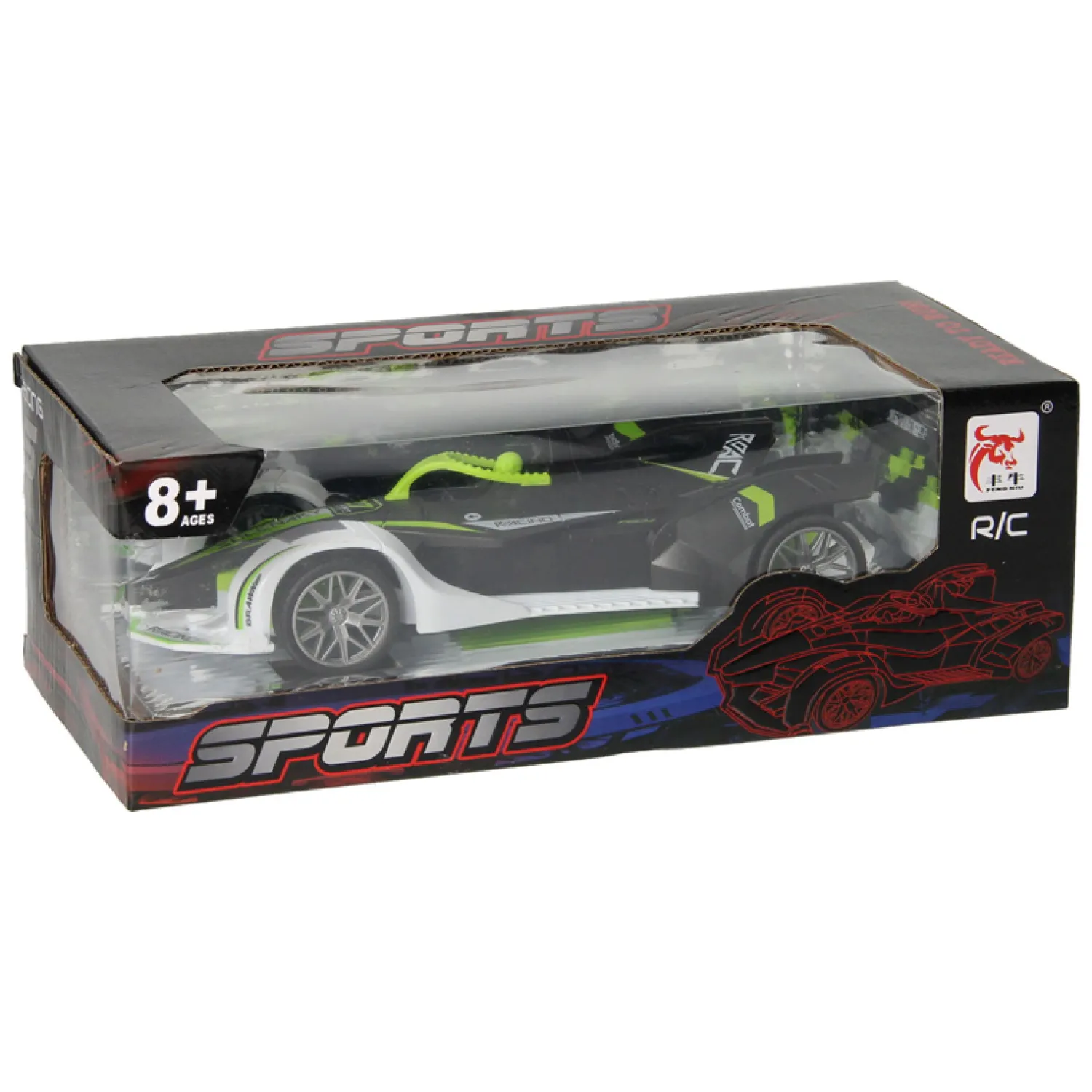 RC Racer Groen/Zwart Bestuurbare Auto>