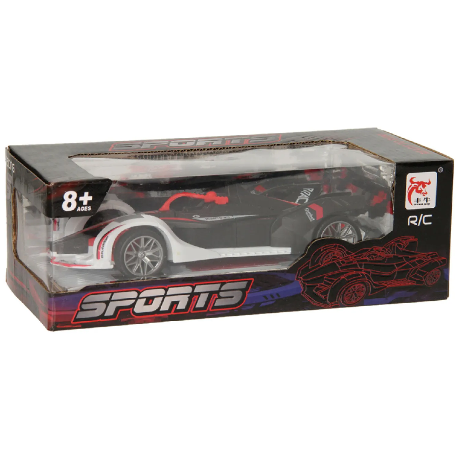 RC Racer Rood/Zwart Bestuurbare Auto
