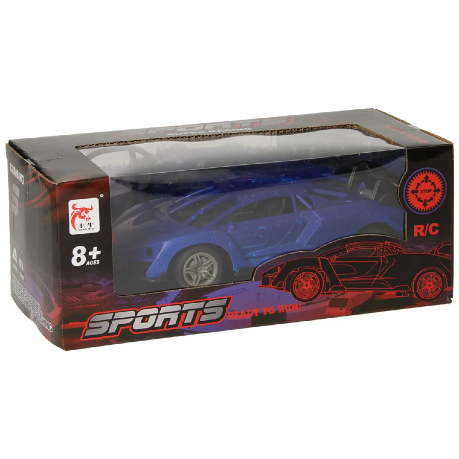 RC Racewagen Blauw/Zwart Bestuurbare Auto Outlet