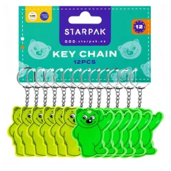 Reflectie Sleutelhanger Beer, 12st. New