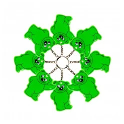 Reflectie Sleutelhanger Beer, 12st. New