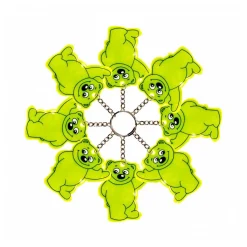 Reflectie Sleutelhanger Beer, 12st. New