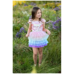 Regenboog Tutu Verkleedjurk, Roze, 5-6jr><noscript><img width=