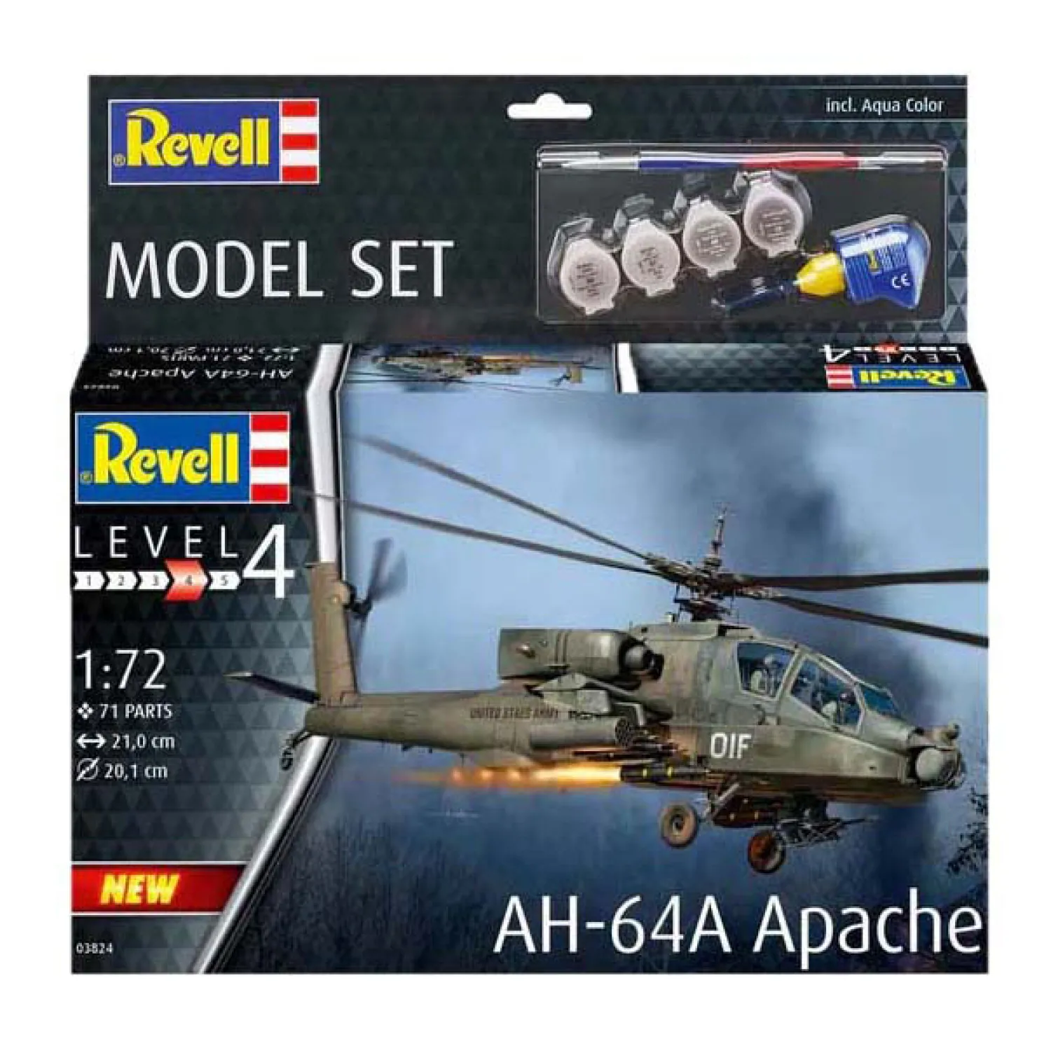 Modelbouwpakket - AH-64A Apache 1:72 - 71dlg.>Revell Clearance