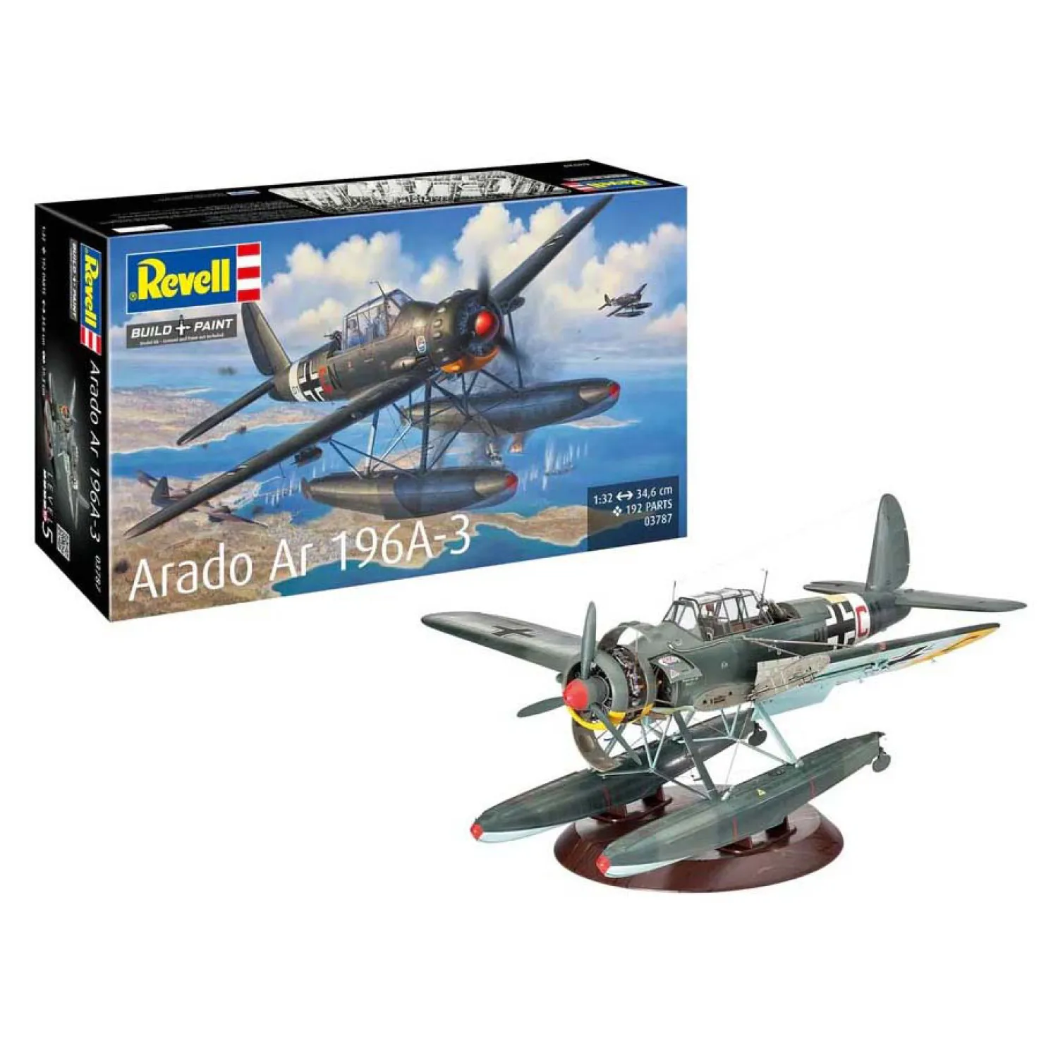 Modelbouwpakket - Arado Ar196A-3 Seaplane 1:32 - 192dlg.-Revell Hot