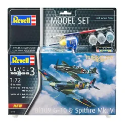 Revell Modelbouwpakket - Combat Set Bf109G-10 & Spitfire Mk.V 1:72 - 76dlg. Sale