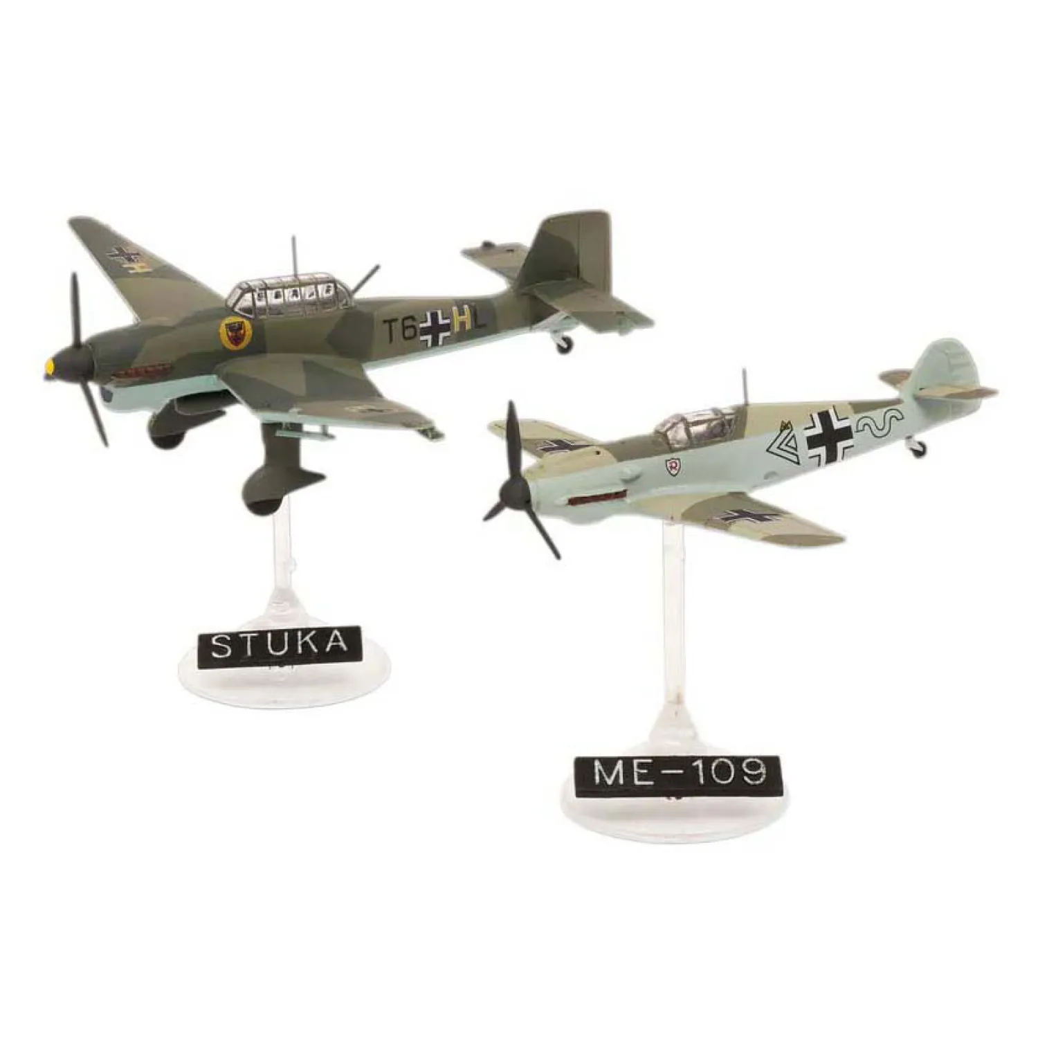 Modelbouwpakket - Messerschmitt Bf109E & Junkers Ju87B 1:144 - 39dlg.>Revell New