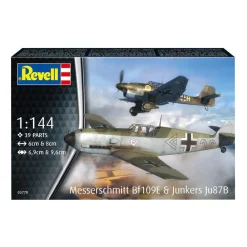 Modelbouwpakket - Messerschmitt Bf109E & Junkers Ju87B 1:144 - 39dlg.>Revell New