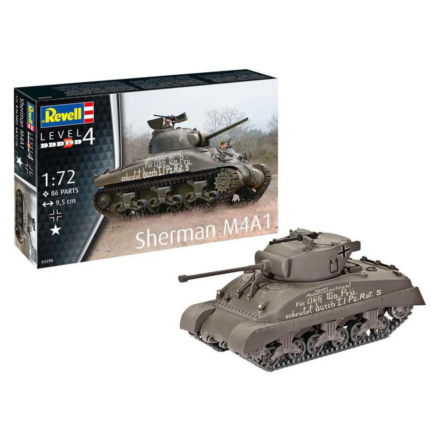 Modelbouwpakket - Sherman M4A1 1:72 - 86dlg.>Revell Best