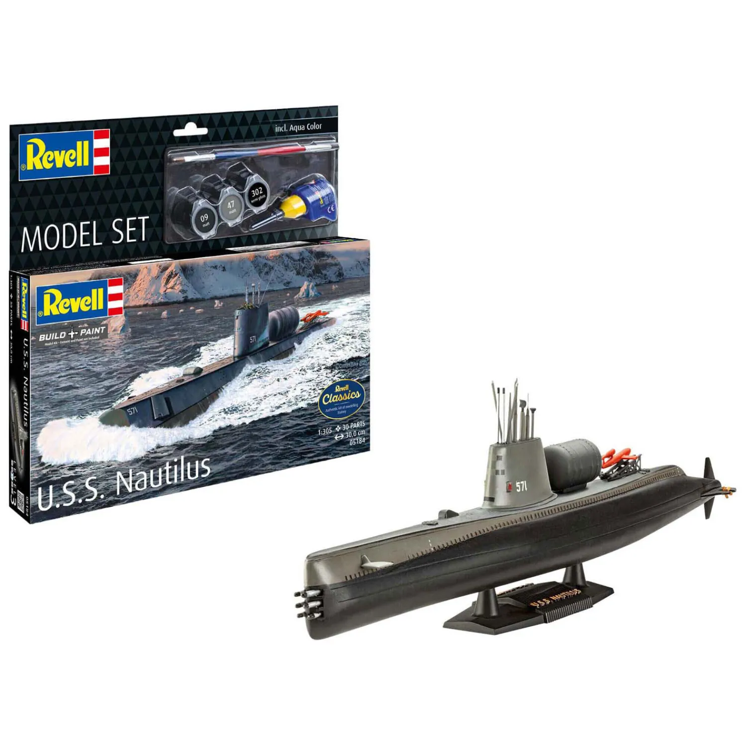 Modelbouwpakket - U.S.S. Nautilus 1:305 - 30dlg.-Revell Best