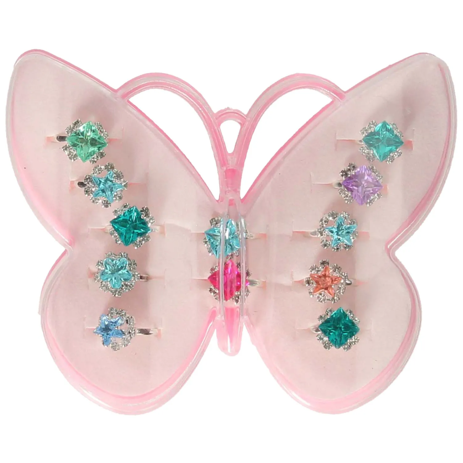 Ringenset in Vlinderdoosje, 12st.> Hot