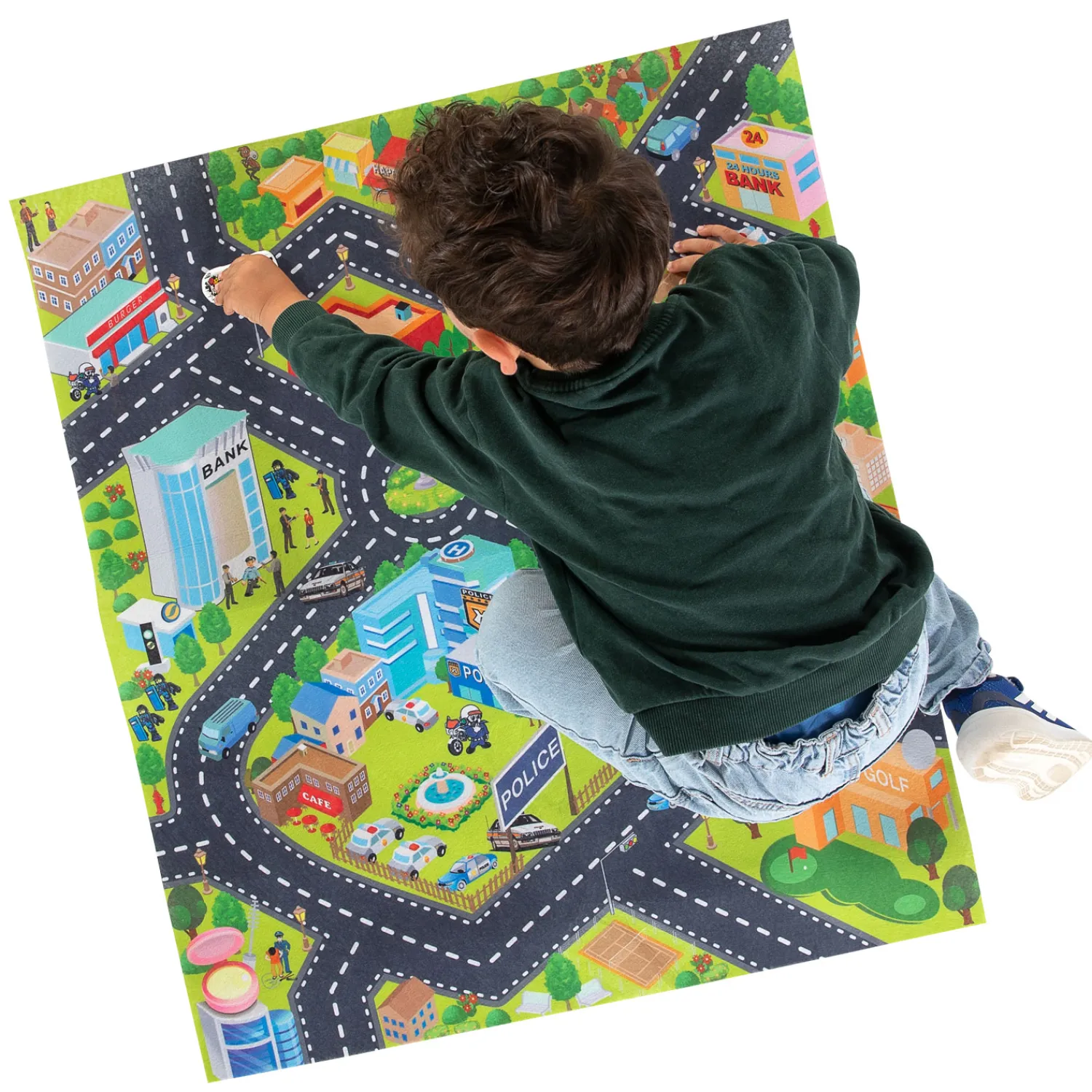 Roadstarblasters Verkeerskleed met Auto en Accessoires Hot