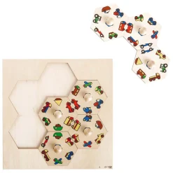 - Carrousel Houten Puzzel Voertuigen - 7st.-Rolf Best