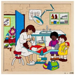 Rolf - Houten Legpuzzel Tandarts, 64st.