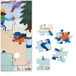 Rolf - Houten Legpuzzel Winterspelen, 72st. Sale