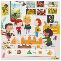 - Houten Noppenpuzzel Serie Kunst, Set van 3-Rolf Clearance