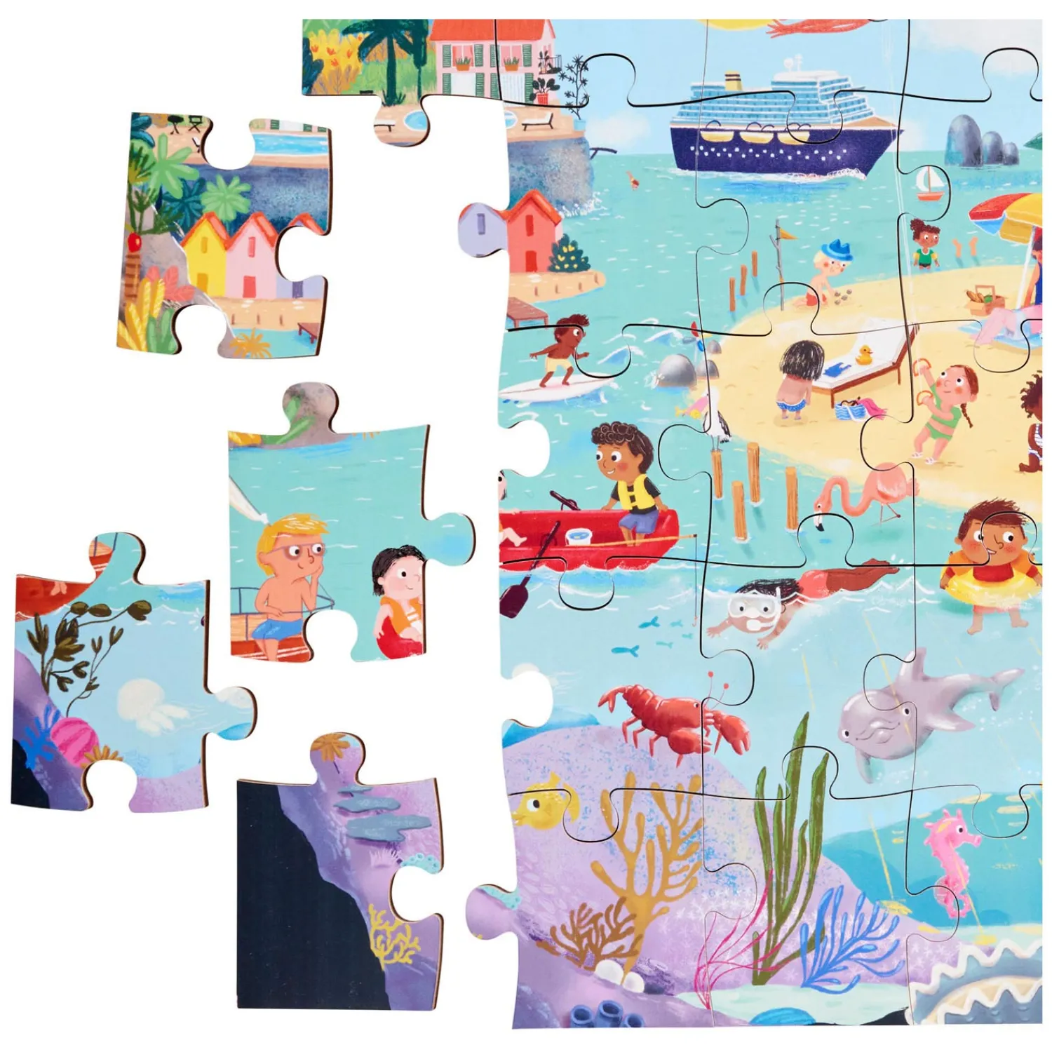 Rolf - Houten Vloerpuzzel Zomer, 40st.