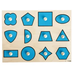 Rolf - Noppenpuzzel Hout Geometrische Vormen, 12st. Outlet