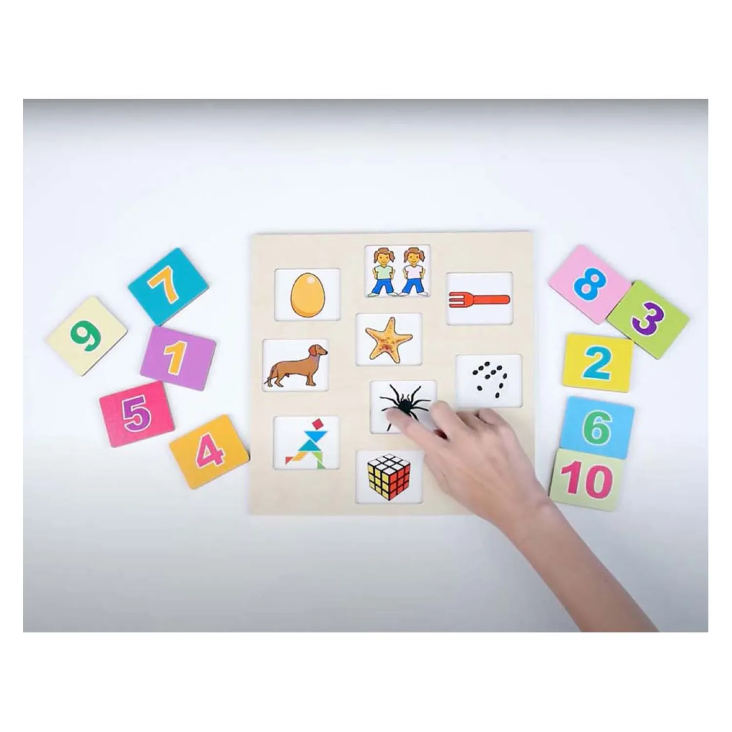 Rolf - Relief Houten Puzzel Ontdek het Getal - 10st.