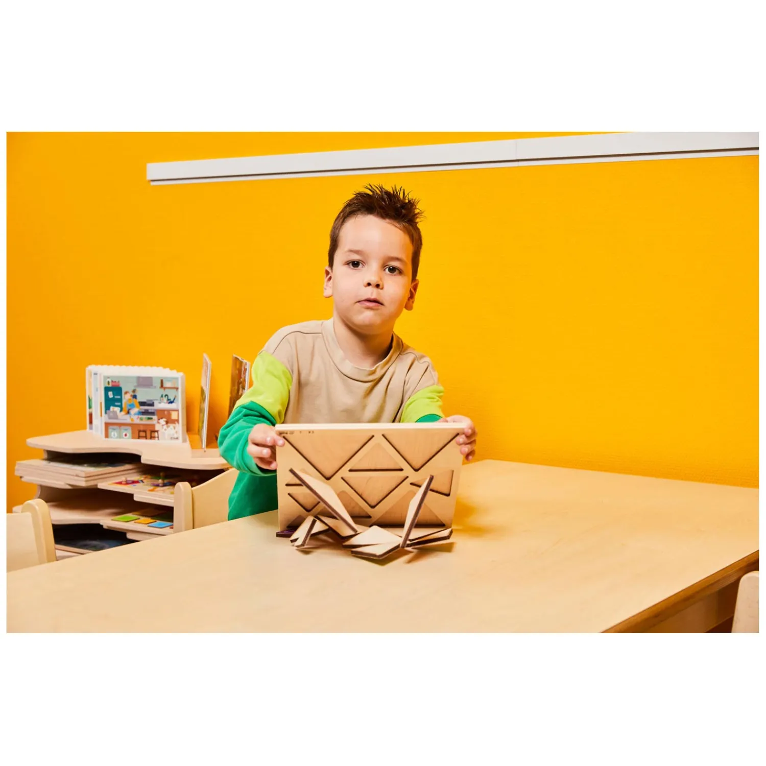 Rolf - Relief Houten Vormenpuzzel Ontdek Driekhoeken, 10st.