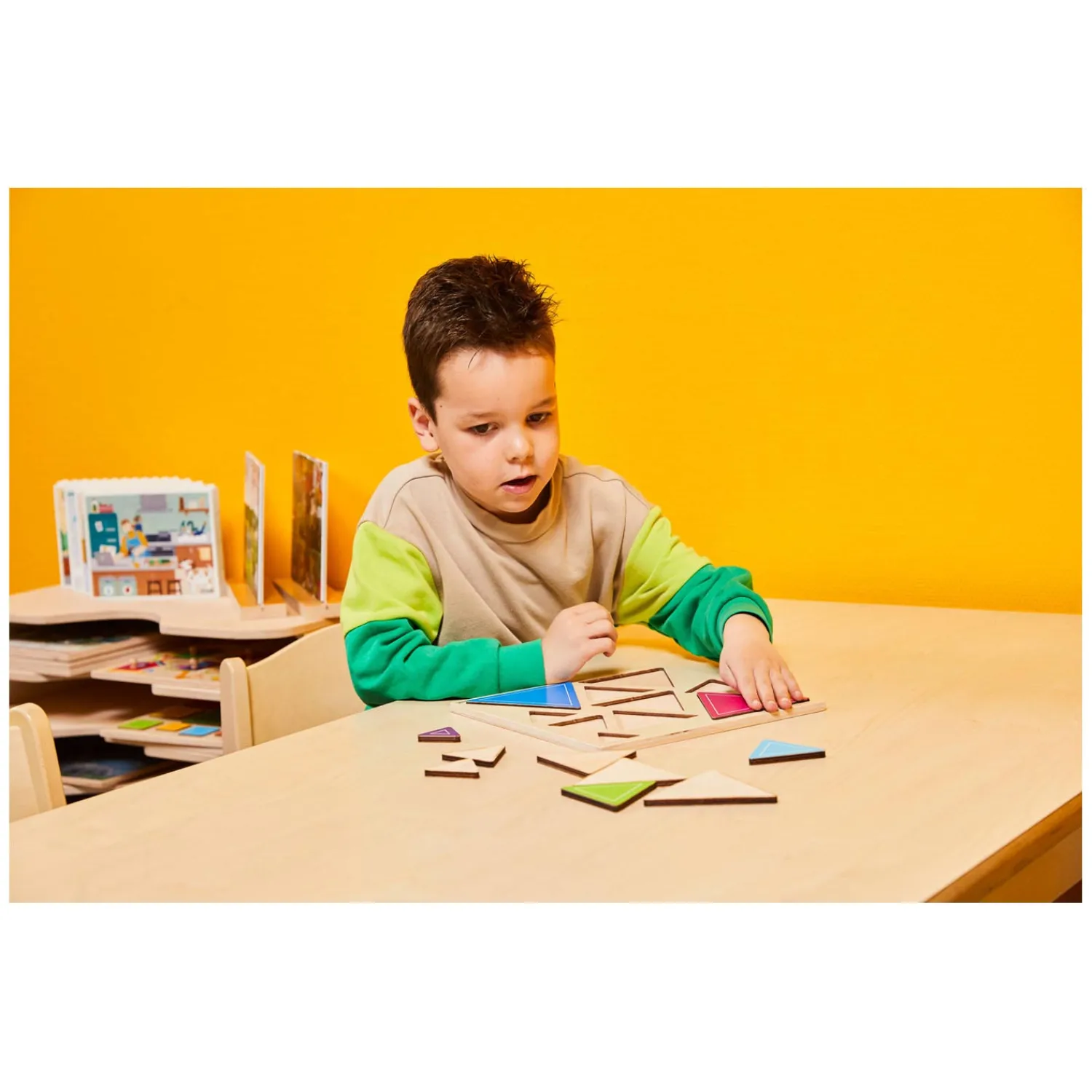 Rolf - Relief Houten Vormenpuzzel Ontdek Driekhoeken, 10st.