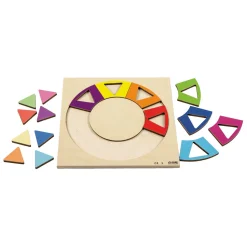 - Relief Puzzel Ontdek de kleur en Vorm Regenboogkring, 16st.><noscript><img width=