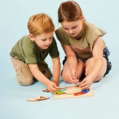 - Relief Puzzel Ontdek de kleur en Vorm Regenboogkring, 16st.><noscript><img width=