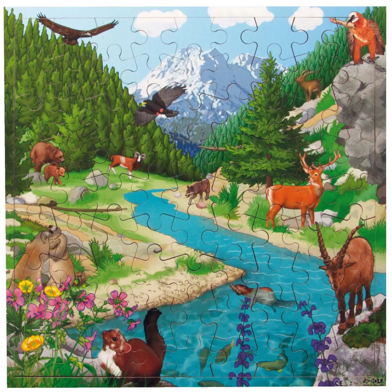 Rolf Connect - Houten Legpuzzel Berglandschap - 81st. Hot