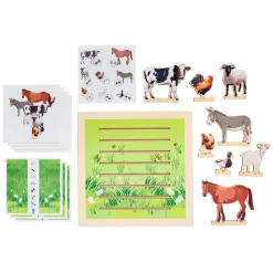 More - Houten Puzzelplank Boerderij, 8st.>Rolf Discount