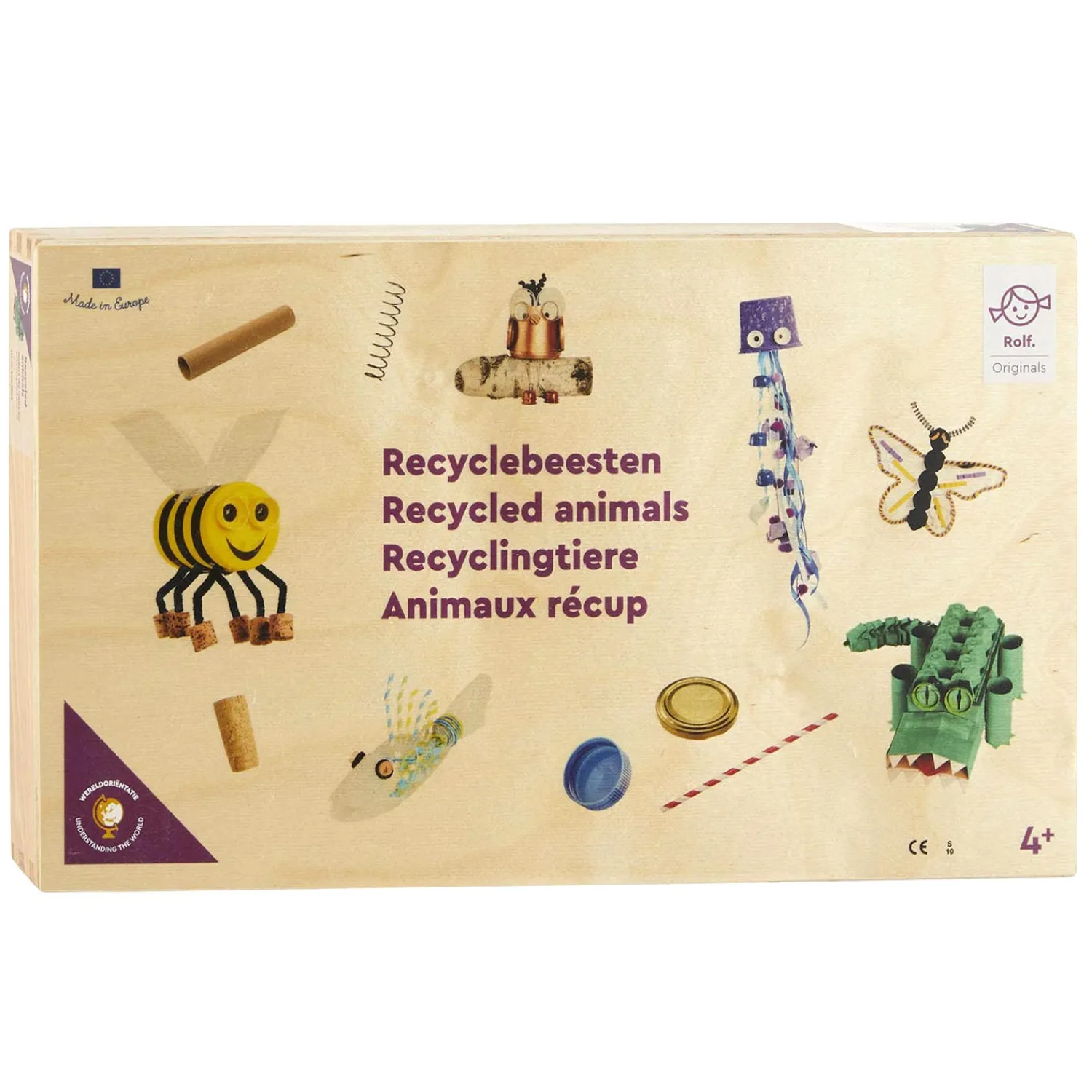 Rolf Originals - Recyclebeesten Kinderspel in Houten Box Clearance