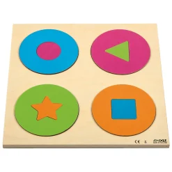 Relief - Puzzel Ontdek de kleur Circkels en Vormen, 8st.-Rolf Best