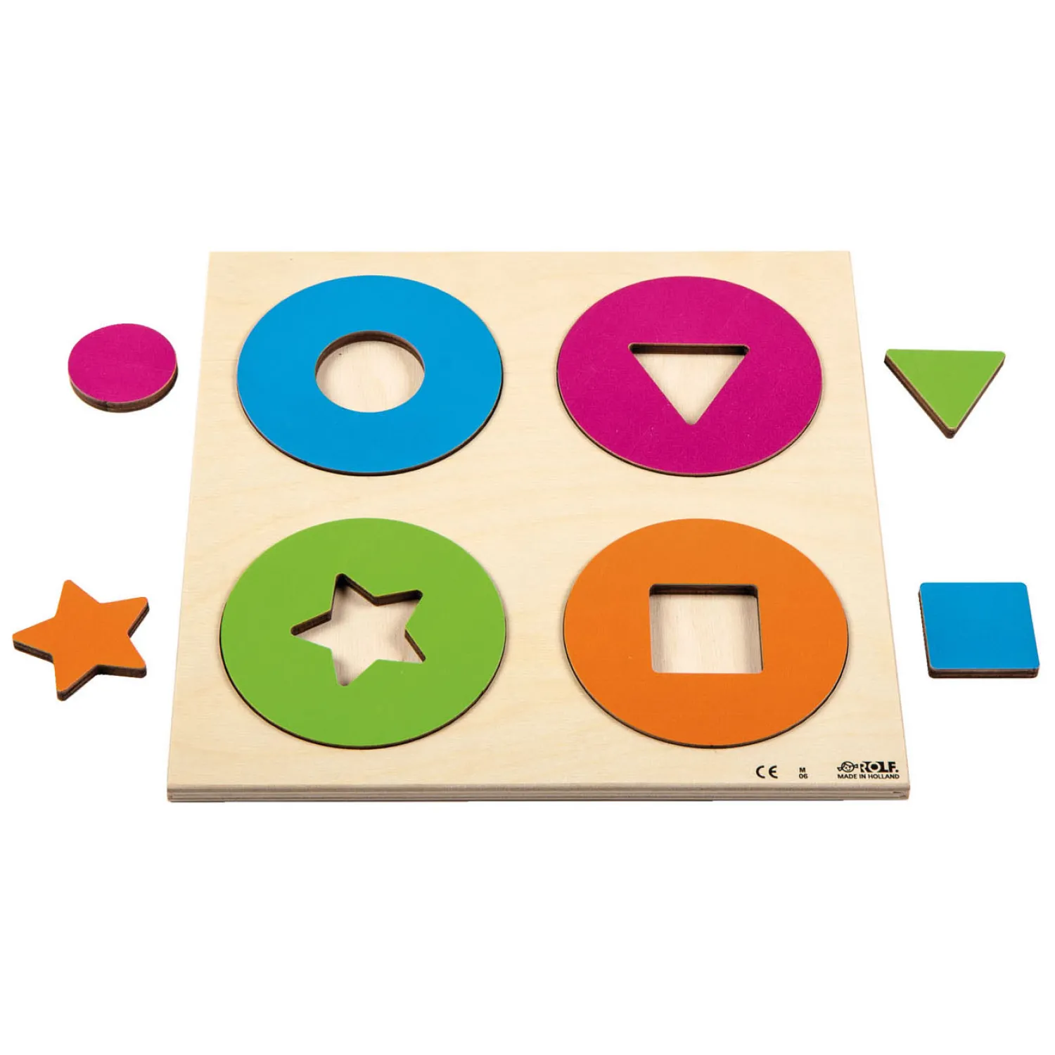 Relief - Puzzel Ontdek de kleur Circkels en Vormen, 8st.-Rolf Best