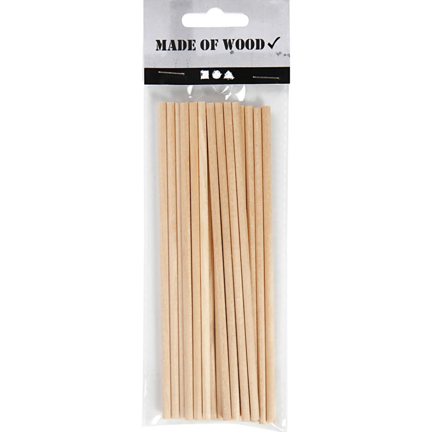 Creativ Company Ronde Knutselstokjes Hout, 20st. Clearance