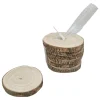 Ronde Onderzetter met Schors Paulownia Hout 10cm, 6st.>Playwood Outlet