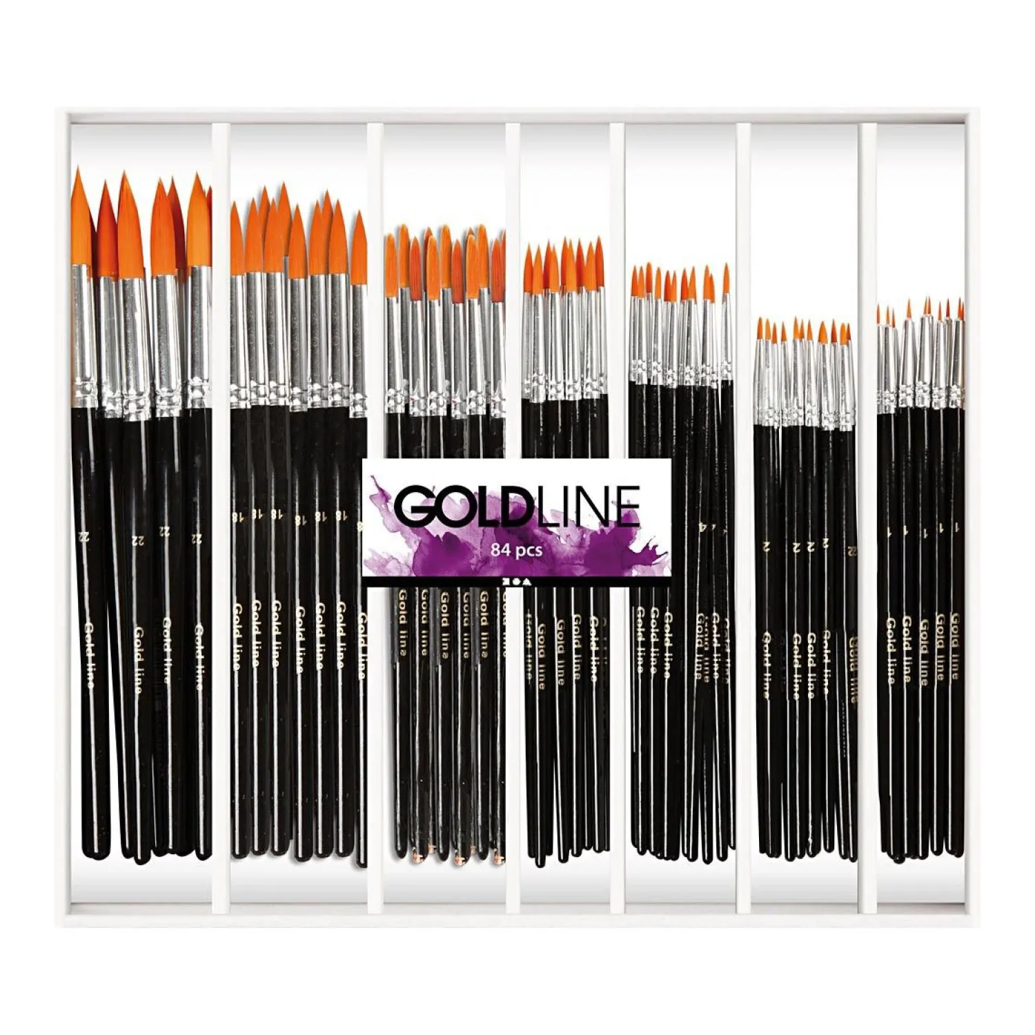 Creativ Company Ronde Penselen - 7 maten, 84st. Hot