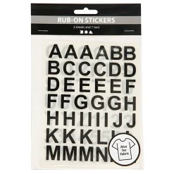 Rub-On Stickers Letters en Cijfers Zwart, 2 Vellen>Creativ Company Discount