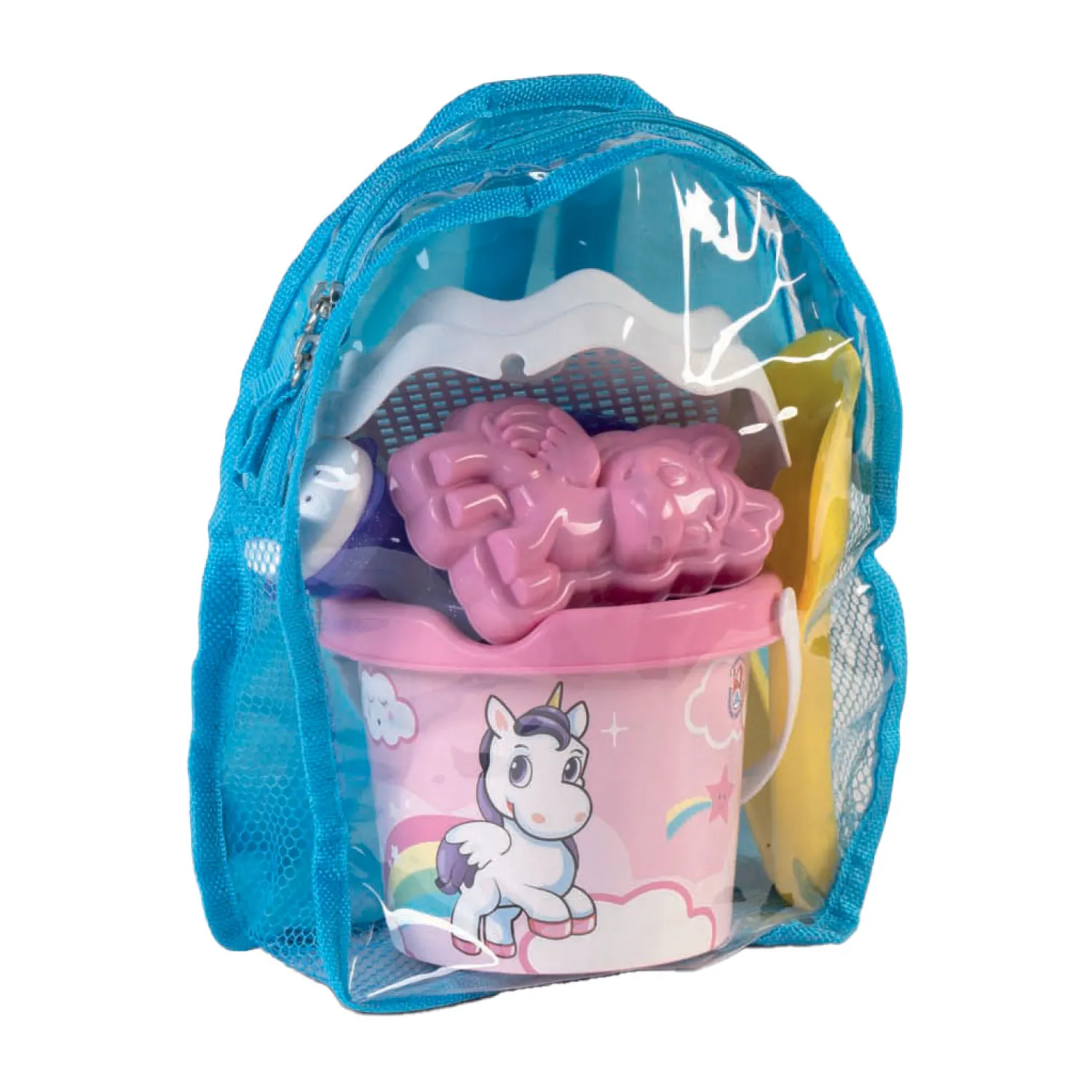 Rugzak met Strandset Eenhoorn, 6dlg.>Androni Hot