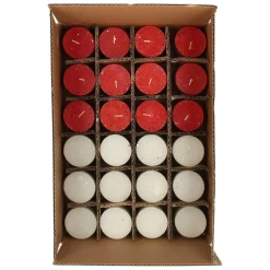 Rustieke Kaarsen met Glitters, 24st.- New