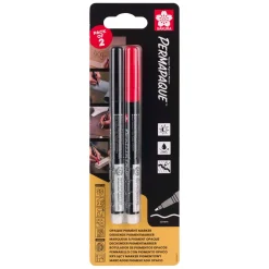 Permapaque Fijn Set, Zwart En Rood-Sakura