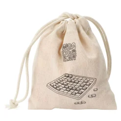 Schaak- en Damspel Hout in Katoenen Zak- Hot