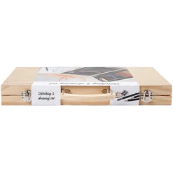 Schets en Tekenset in Houten Koffer-Creativ Company Online