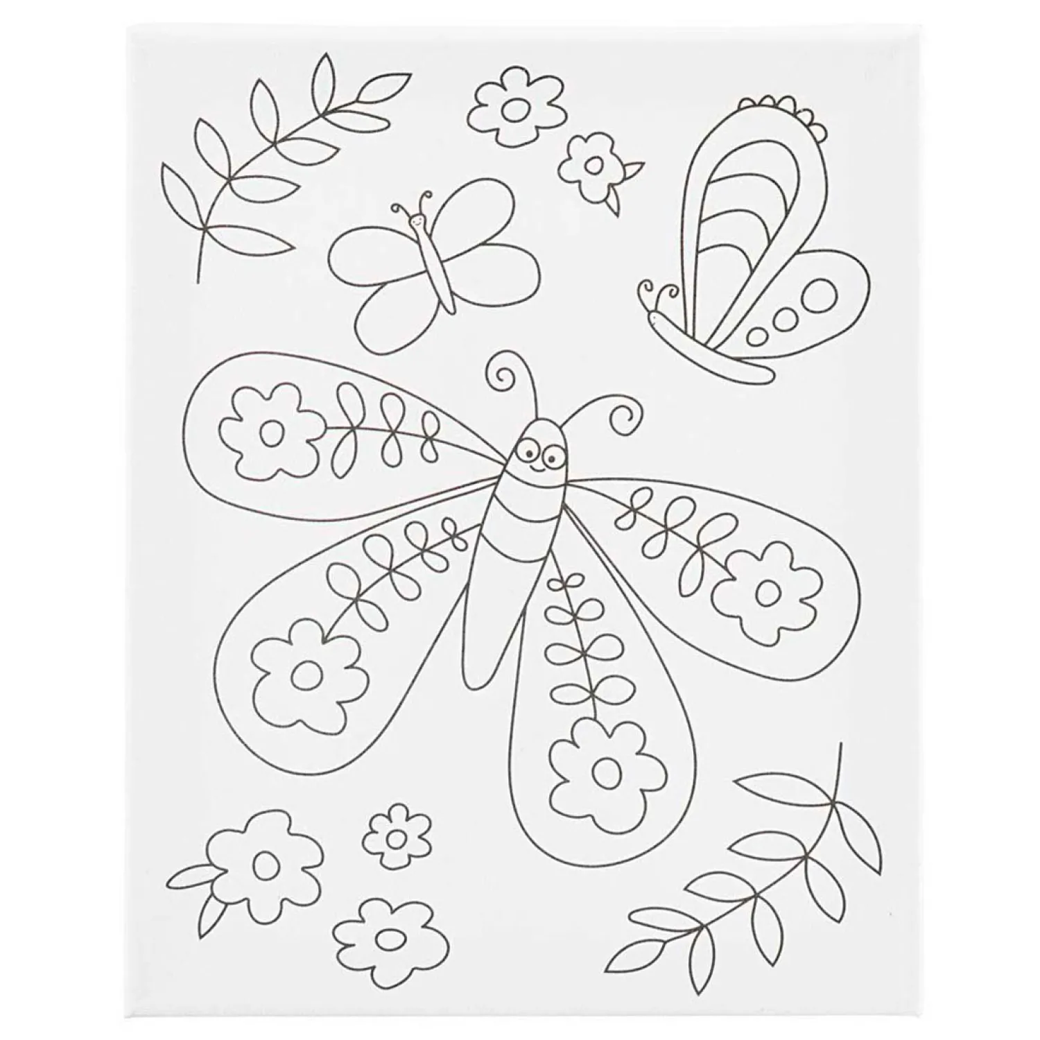 Creativ Company Schildercanvas met Print Grote Vlinder - 24x30cm Clearance