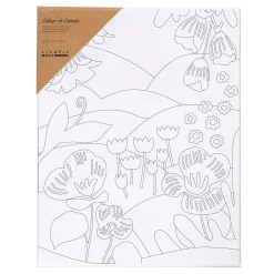 Creativ Company Schildercanvas met Print Bloemenlandschap - 24x30cm Discount