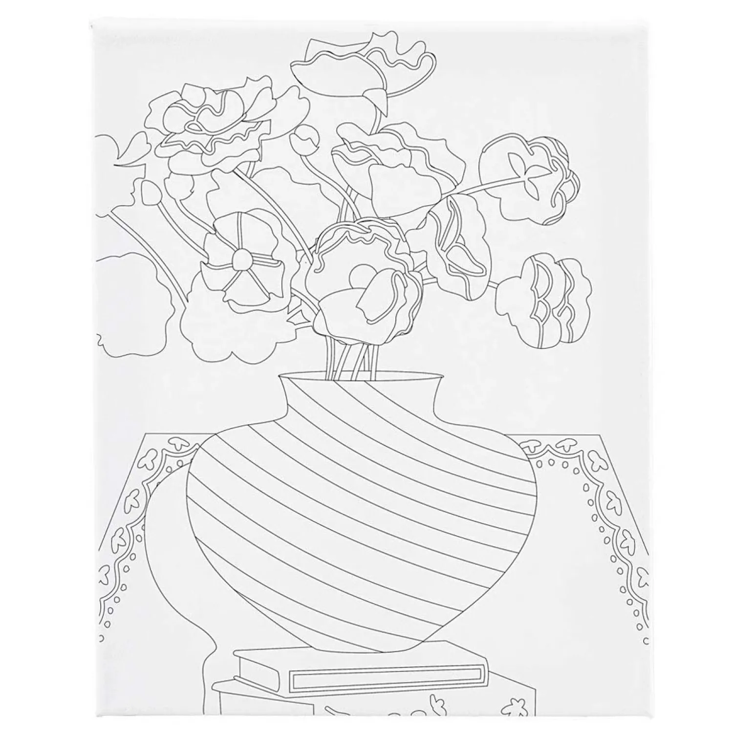 Schildercanvas met Print Boeket in Vaas - 24x30cm-Creativ Company Best