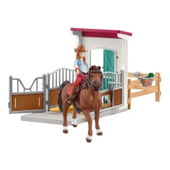 HORSE CLUB Paardenbox met Hannah en Cayenne 42710-Schleich